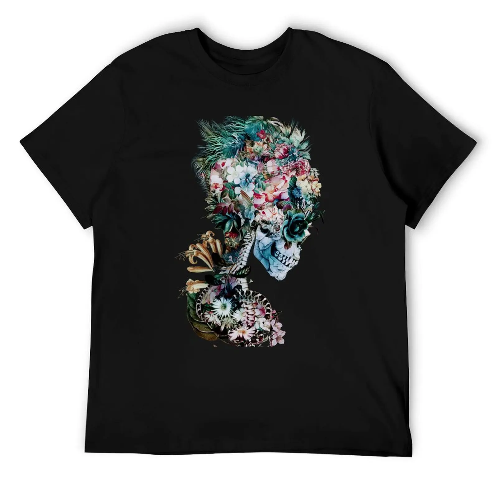 

Floral Skull RP T-Shirt t shirts for man cotton soft mens graphic t shirts cotton tshirt 100% T-Shirt