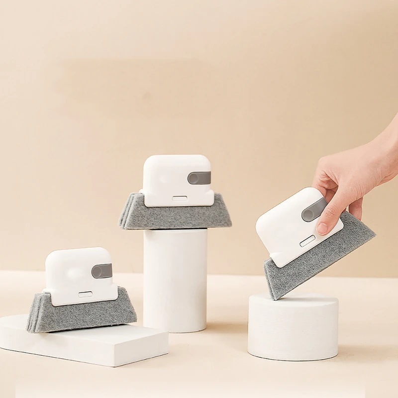 Strumento per la pulizia delle scanalature 2 in 1 panno per la pulizia delle scanalature delle finestre creativo spazzola per la pulizia delle finestre spazzola per la pulizia delle scanalature delle finestre