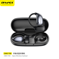 Awei T98 Dual Bass Open Earbuds Earphone Bluetooth 5.3 300mAH Earpods Liquid Silicone Ear-hook Sports Design IPX6 Waterproof