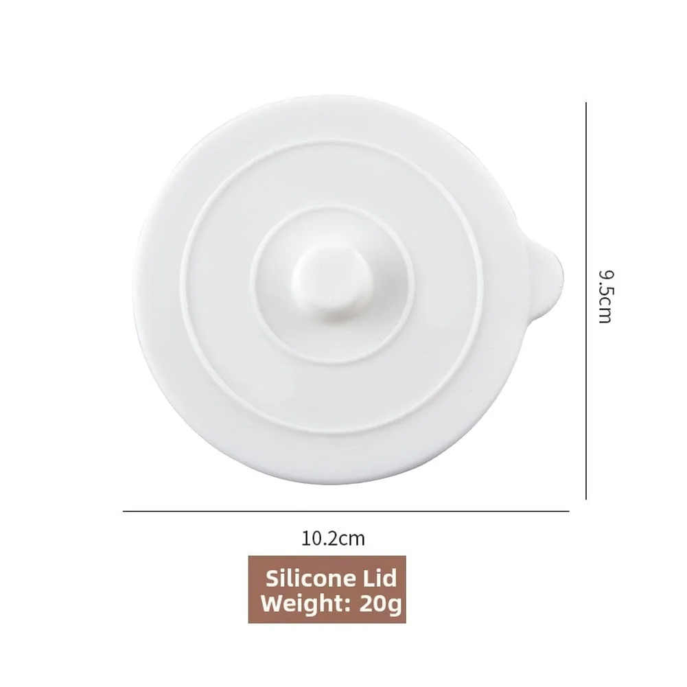 Round Silicone Lid for Cups and Glasses Under 9cm Diameter Food-Grade Soft Material Leakproof Secure Fit Easy Clean 10.2x9.5cm