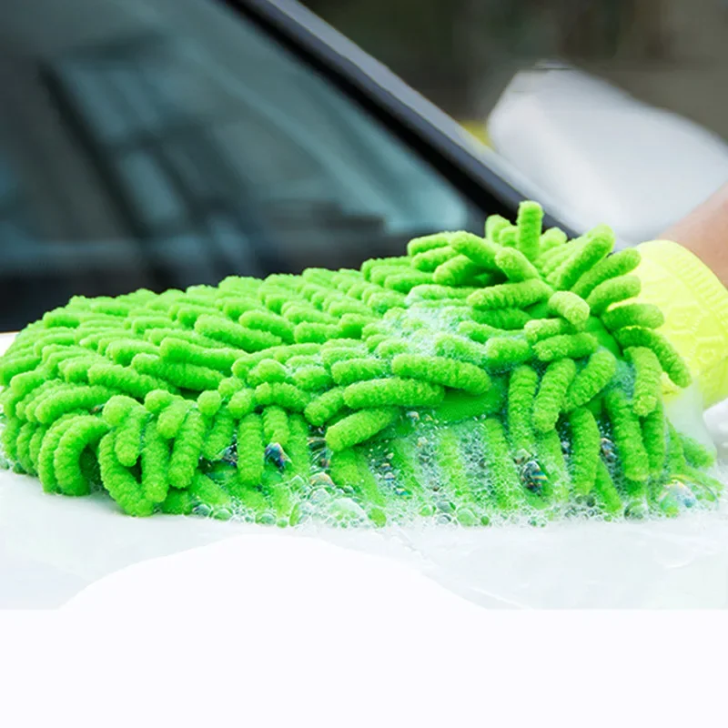 Car Wash Glove Coral Mitt Soft Anti-scratch for Car Wash Multifunction Thick Cleaning Glove Car Detailing Clean Gloves Accessori