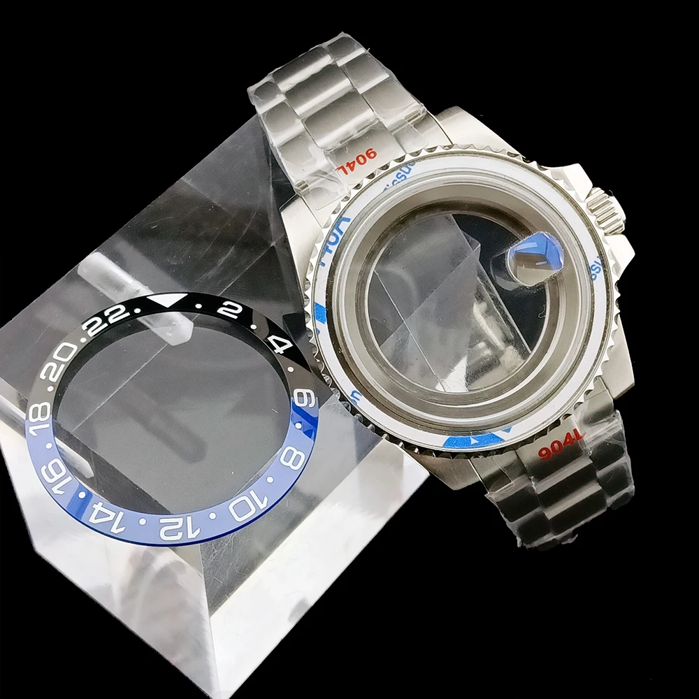 NH35 Case NH34 حافظة ساعة أوتوماتيكية للرجال حافظة من الفولاذ المقاوم للصدأ زجاج الياقوت مناسبة لملحقات ساعة الحركة NH35/NH34