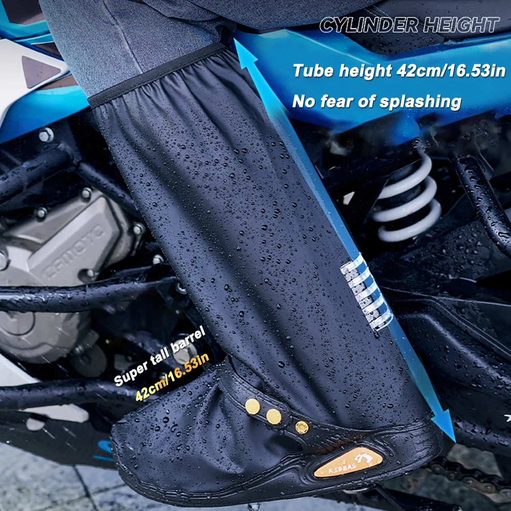 

Reusable Motorcycle Scooter Dirt Bike Rain Shoes Cover Non-Slip Boot Covers Unisex Bicycle Shoes Protectors For Rainy Snowy Day