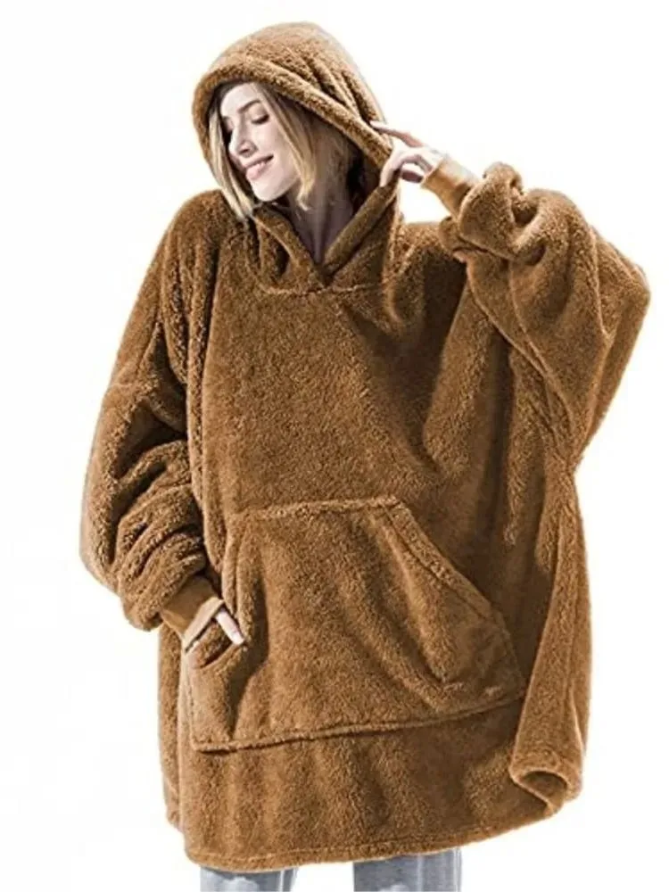 

Loose Long Sve Couple Hoodie Women's Comfortable Street Sle Sweatirt Single Piece Regular Thin Pure Color