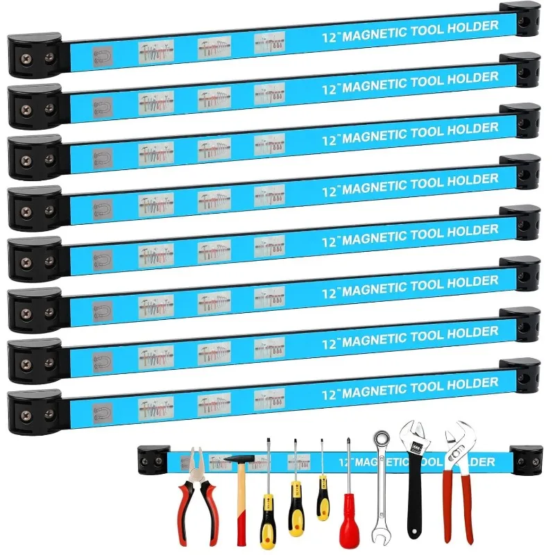 Magnetischer Werkzeughalter, Hochleistungs-Magnet-Werkzeugleiste, lange Leiste für Garage, Werkstatt, Hardware-Aufbewahrung, Metall-Organizer-Rack für Werkbank