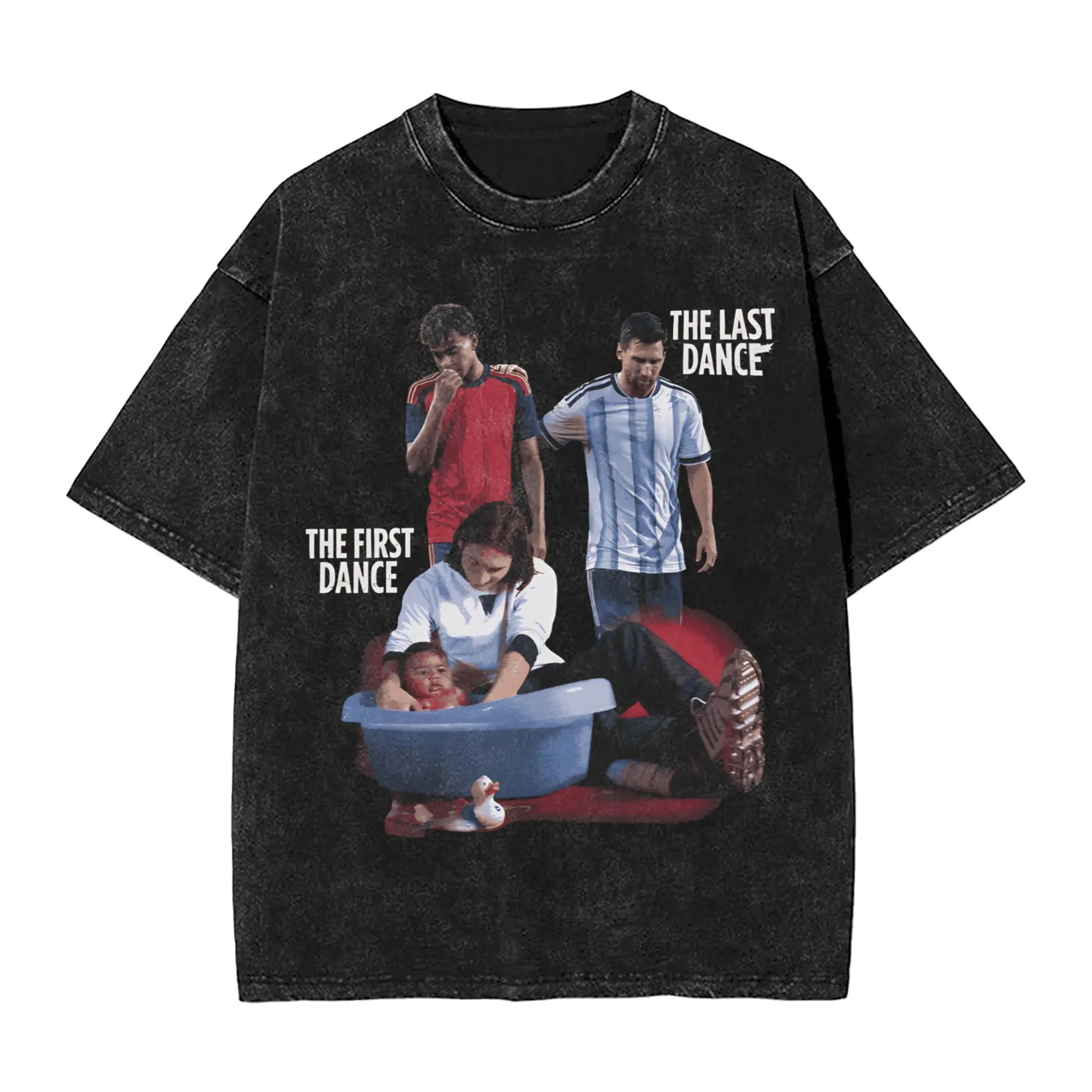 Messies & Yamals Take a Bath Washed T Shirt Streetwear Hip Hop Fashion T-Shirts  Tees Men Women 100% Cotton Oversize