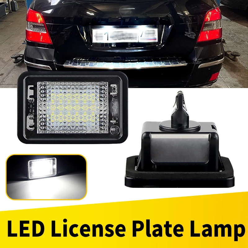 2x led luz da placa de licença livre de erros led lâmpada da placa de identificação a2048200156 para mercedes benz glk x204 2007 2008 2009 2010 2011-2013