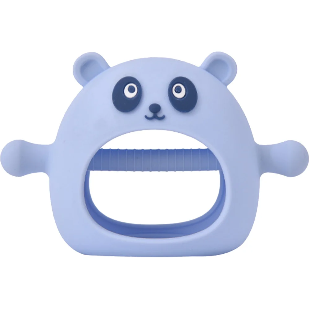 Teether Silikon Bayi Kartun Sarung Tangan Gigitan Bayi Penenang Kunyah Menenangkan Gusi Mendorong Perkembangan Rahang Teether Bayi