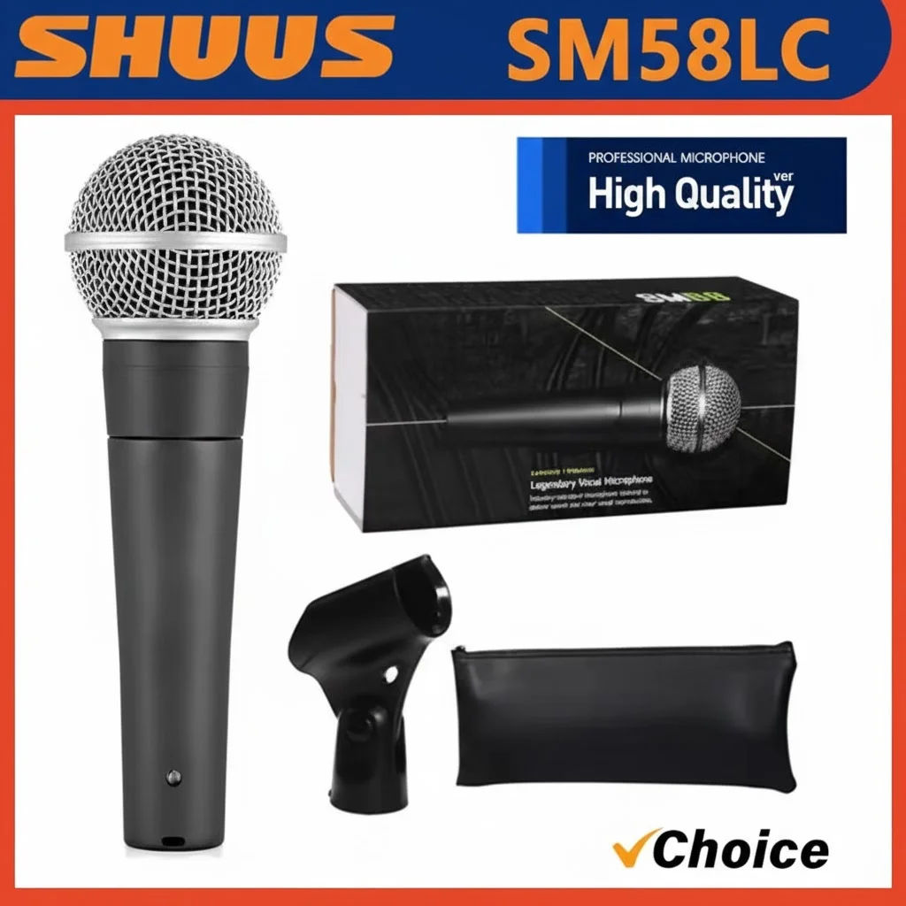 

Горячая распродажа! Металлический проводной динамический микрофон SM58LC SM58S с кардиоидной диаграммой направленности для караоке, живого вокала, выступлений на сцене.