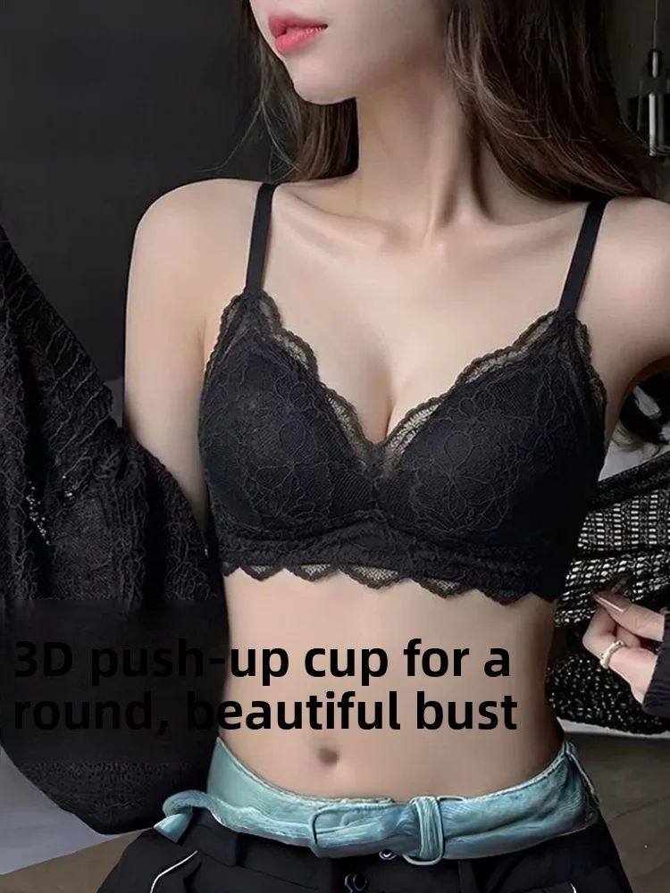 tingmei-silk-lace-bra-women's-underwear-gather-small-chest-anti-sagging-side-breast-removal-breathable-comfortable-wireless