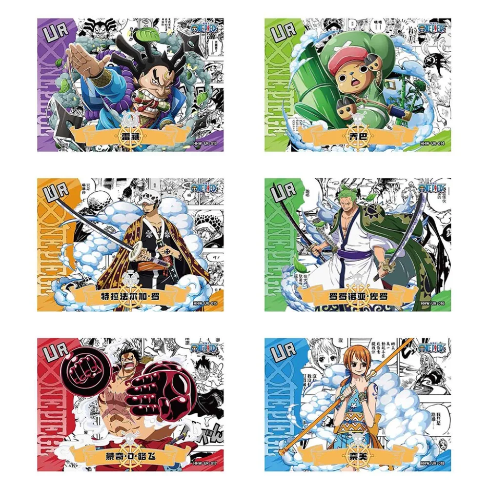 Youth Anime One Piece Collection Cards Final Chapter Straw Hat Group Bounty Order Night Glow Thickened Card Table Toy for Family