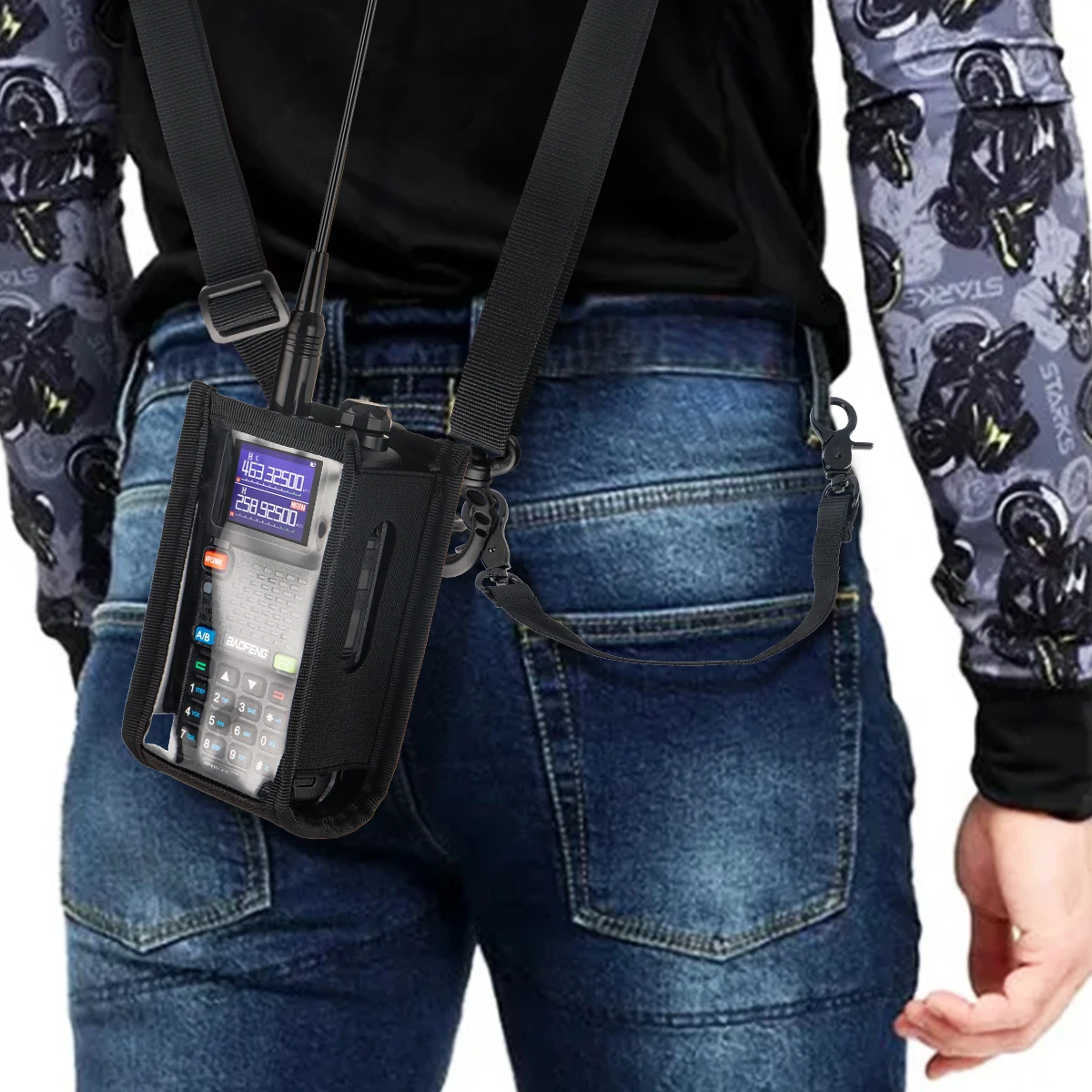 Funda ABBREE para radio Baofeng - Correa antideslizante MOLLE - imagen 4