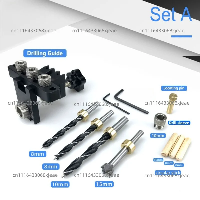 Woodworking 3-in-1 Positioning Punch Embedded Parts Log Tenon Positioning Punching Woodworking Tools