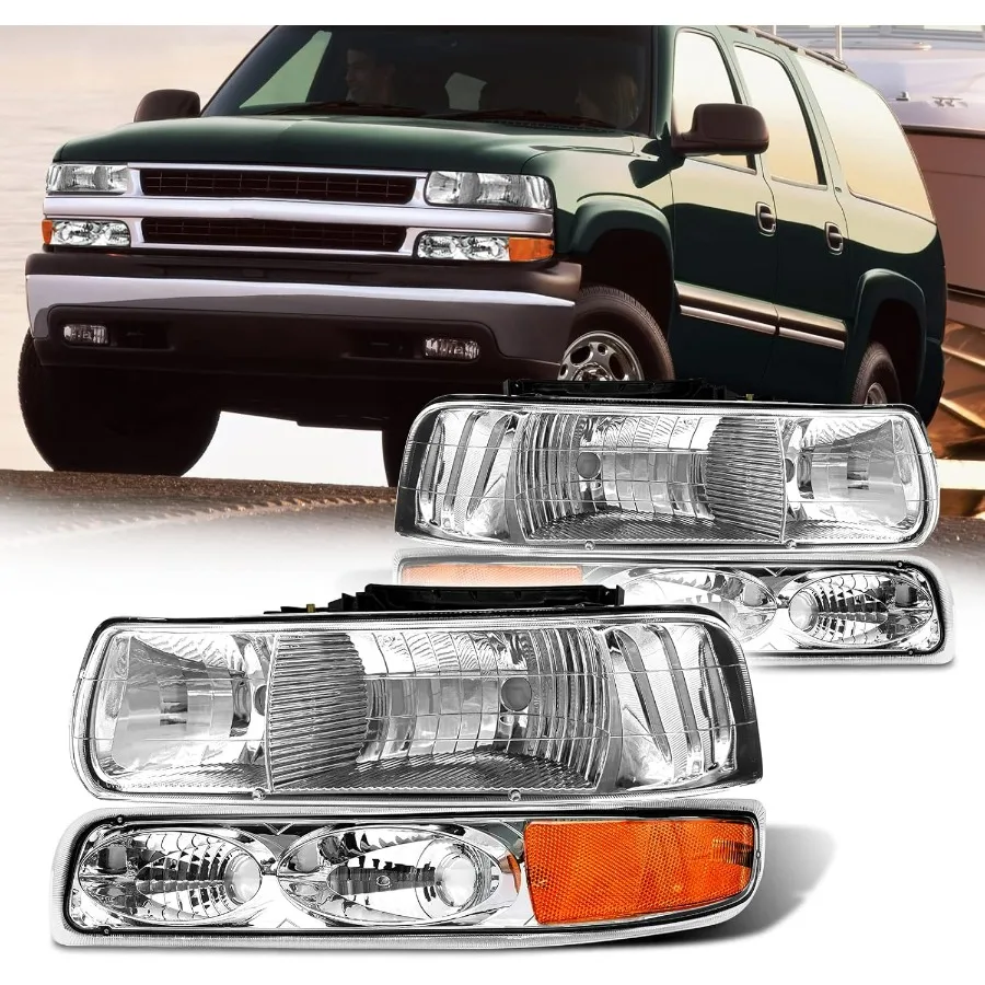 

sembly фара, совместимая с 1999 2000 2001 2002 Chevy Silverado 1500 2500/2000-2006 Suburban 1500HD 2500HD Фара Tahoe w