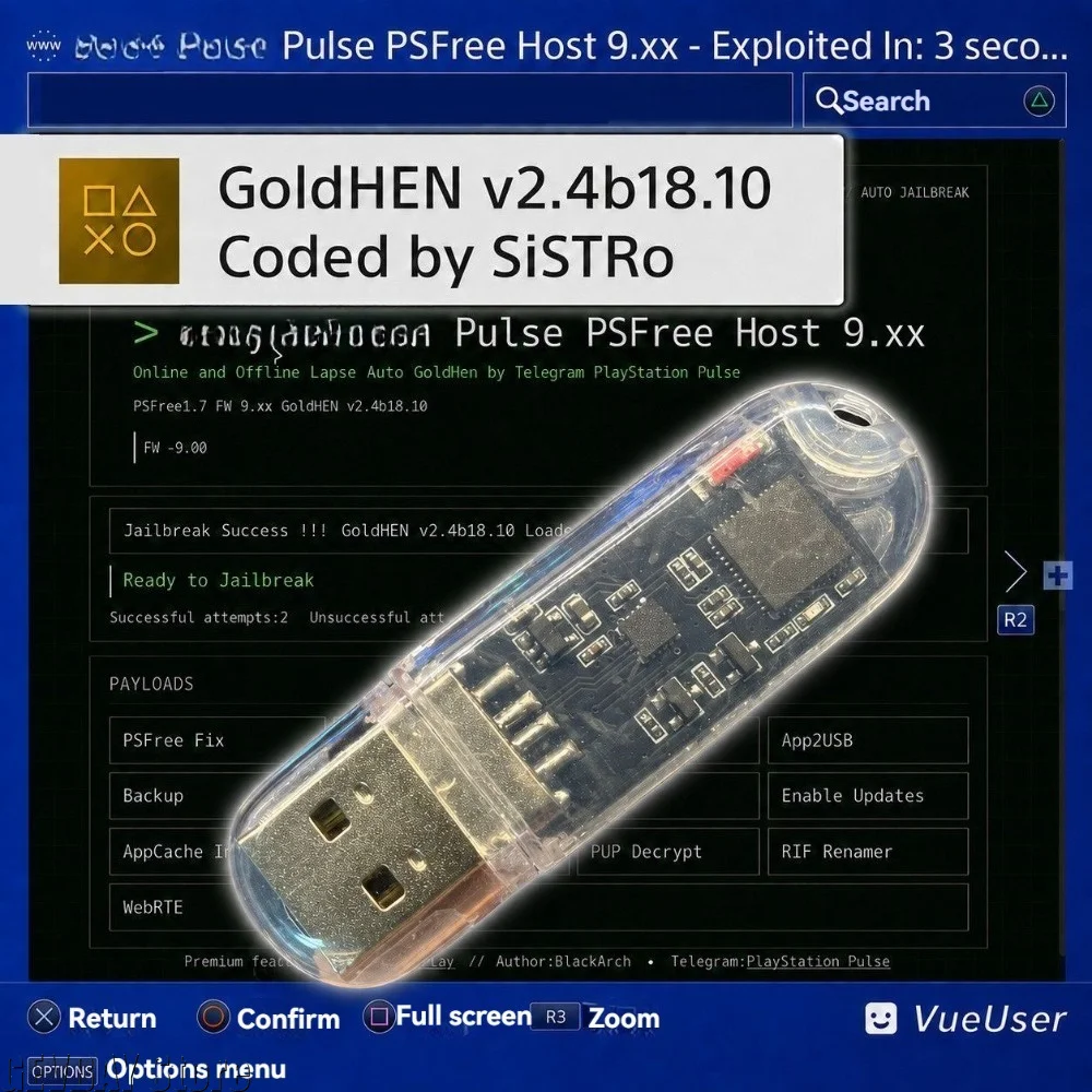 For PS4 5.05-11.02 Web Version ESP32 Automatic GoldHEN Development Board USB Accessories