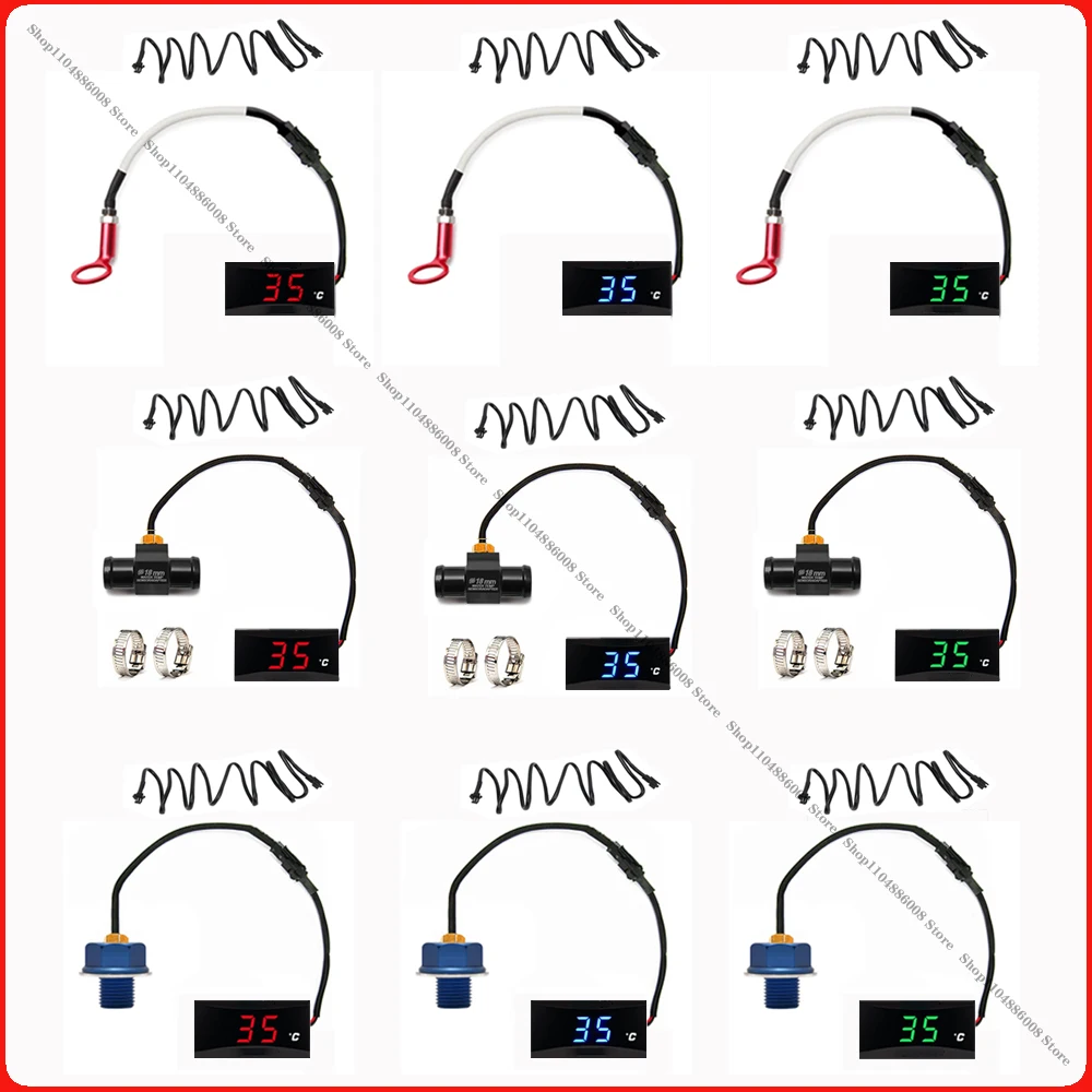 motorcycle temperature measuring instrument cylinder head temperature sensor water temperature gauge oil tempera instrument