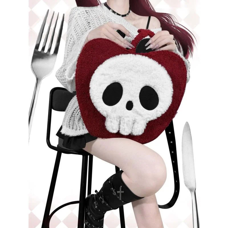 Skull Itabag Apple Y2K Bag JK Kawaii Igot Bag 일본 오리지널 Fun Sweet Alien Bag 배낭 대용량 어깨 크로스 바디 백