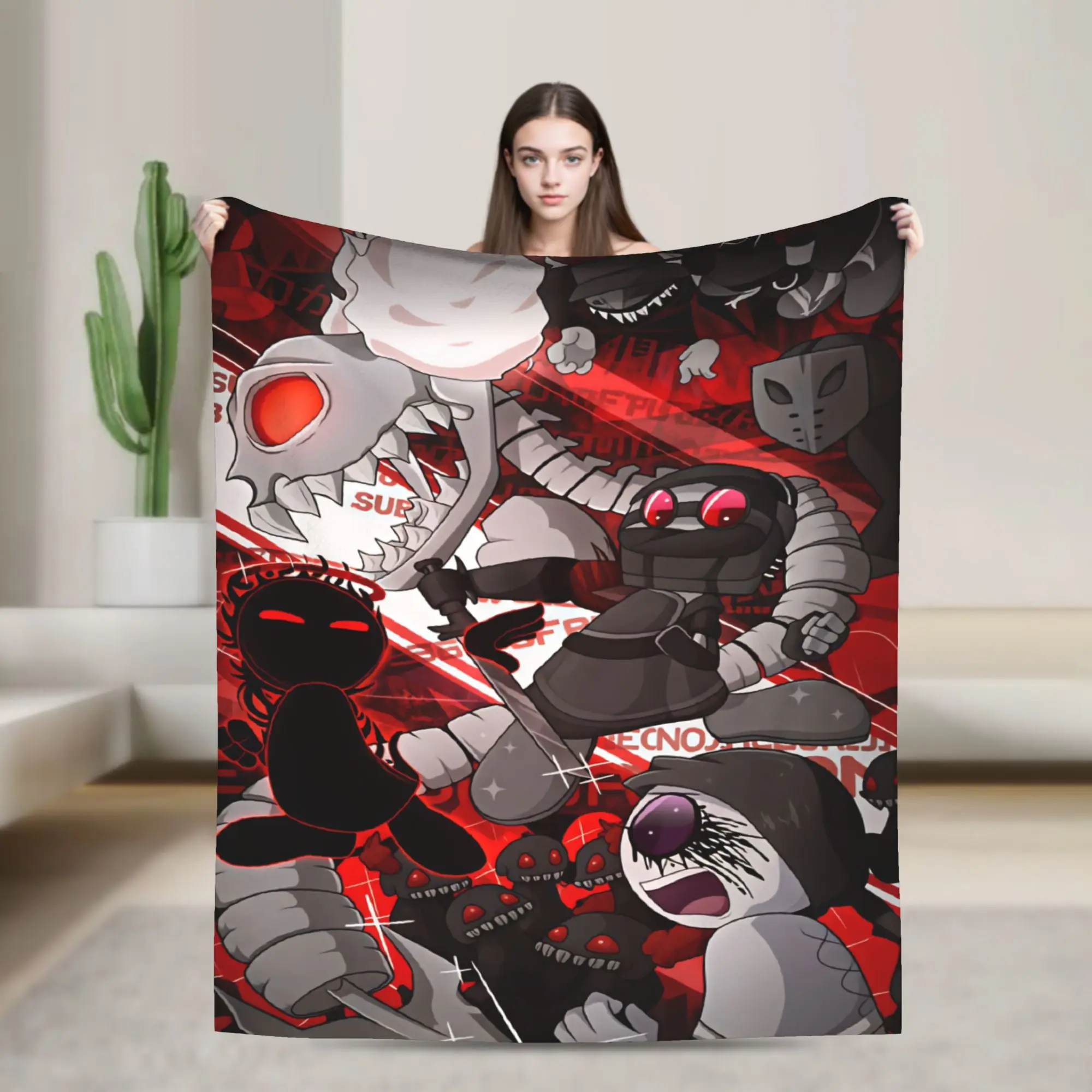 MADNESS COMBAT Anime Flannel Blanket Spring  Super Soft Throw Blanket for Students Couch Bed Graphic Bedspread Sofa Bed Cover