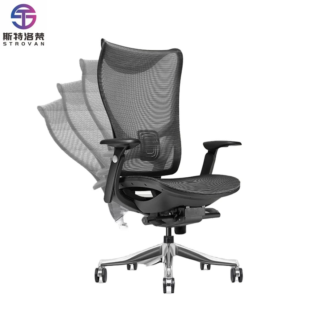 Luxury High Back Office Chair Modern Design Mesh Boss Ergonomic Swivel Executive Seat with Nylon and Sponge Material
