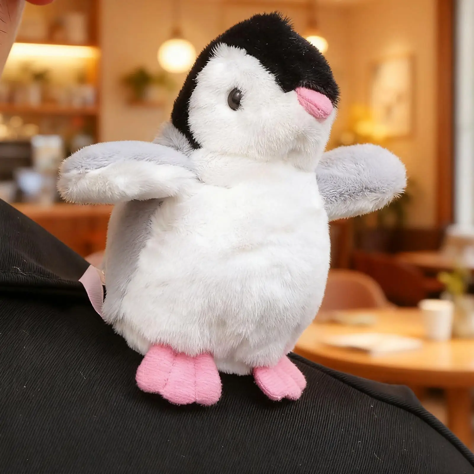 Shoulder Pet Cute Magnetic Soft Fun Penguins Cartoon Doll Shoulder Dinosaurs Plush Charm for Children Men Women Kids Boys Girls