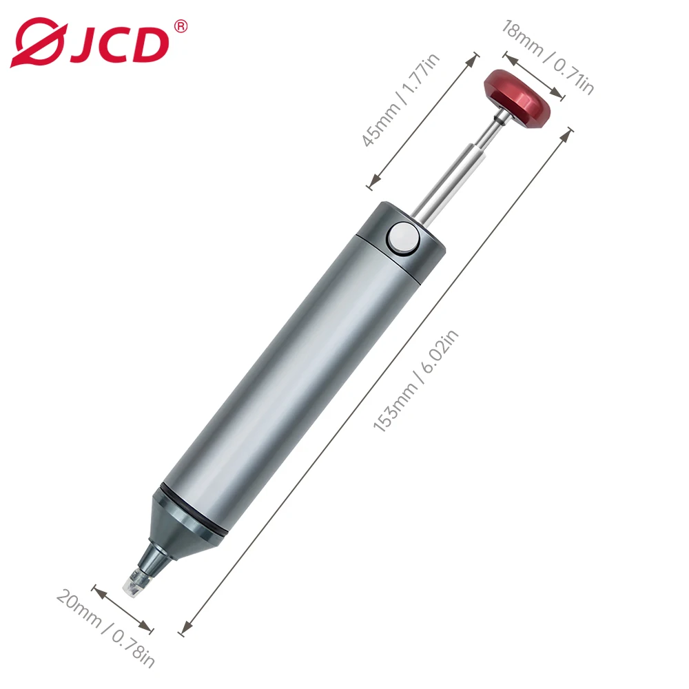 Imagem -04 - Jcd-alumínio Poderosa Desoldering Bomba Sucção Tin Gun Solda Otário Pen Remoção Ferro de Solda de Vácuo Solda Reparação Ferramentas