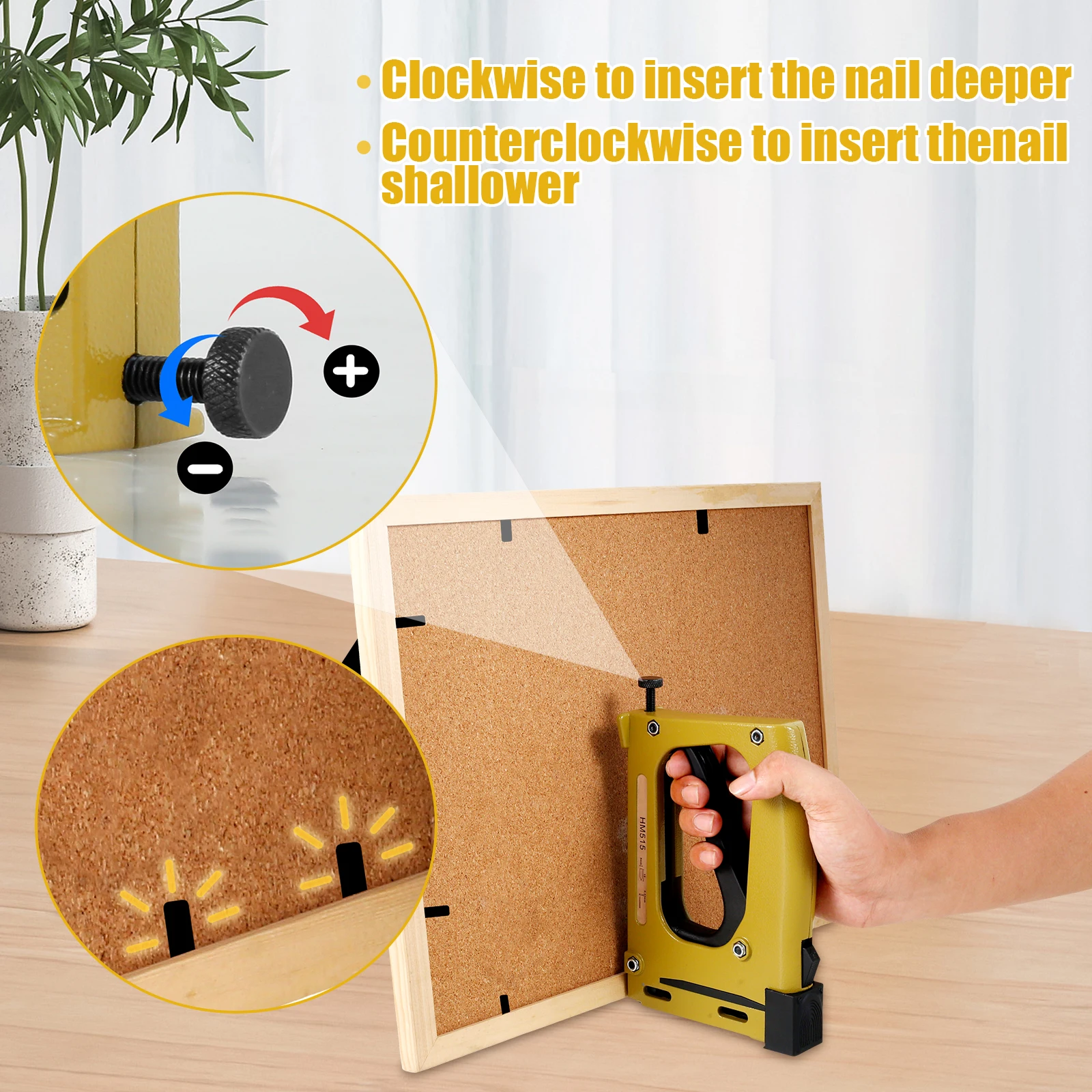 Picture Frame Gun Nailer With 1000pcs Nails Manual Flex Point Tacker Framing Pin Stapler Lightweight Point Nail Tacker Hot sale