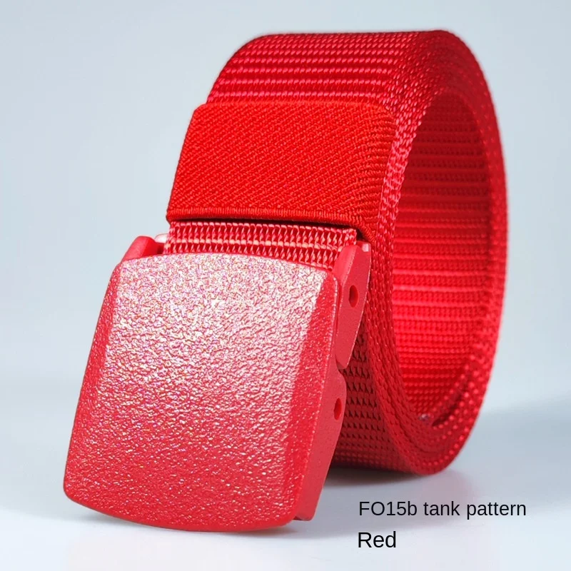 UNISEX Automatic Buckle Nylon - Mens Belt  Waist Canvas Belts Outdoor Strap  Red Black Belt for Men