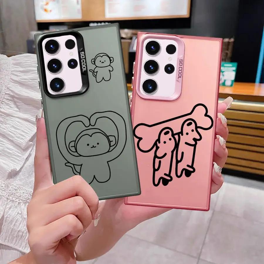 Phone Cover Case for Samsung Galaxy S22 Ultra S24 FE S25 S23 S21 Note 20 S20 S25Edge Doggo Squad Monkey