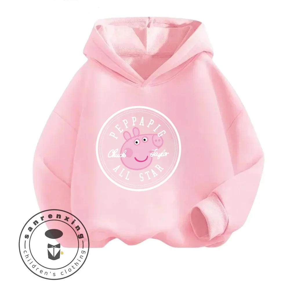 2024 Innovative Ideas and Creative Designs Novel Peppa Pig Garments That Spark the Imagination Children\'s Long Sleeved Hoodie