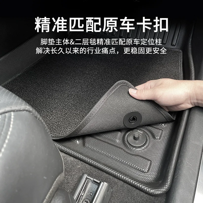 3D TPE Car Floor Mats Fit Nissan Navara NP300 D23 D22 Frontier 2015-2023 Waterproof Rubber TPE Foot Mat