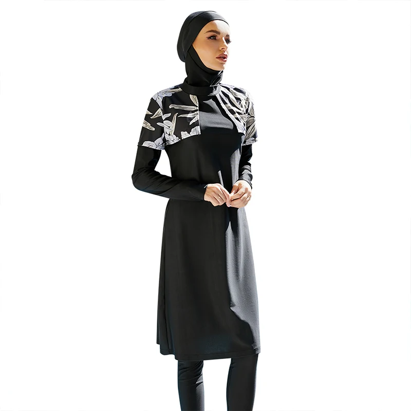 2024 Burkini Long Islamic Modest Muslim\'s Swimwears Swimming Suit for Women Clothing with Hijab Islam Female 3 Pieces Beachwear