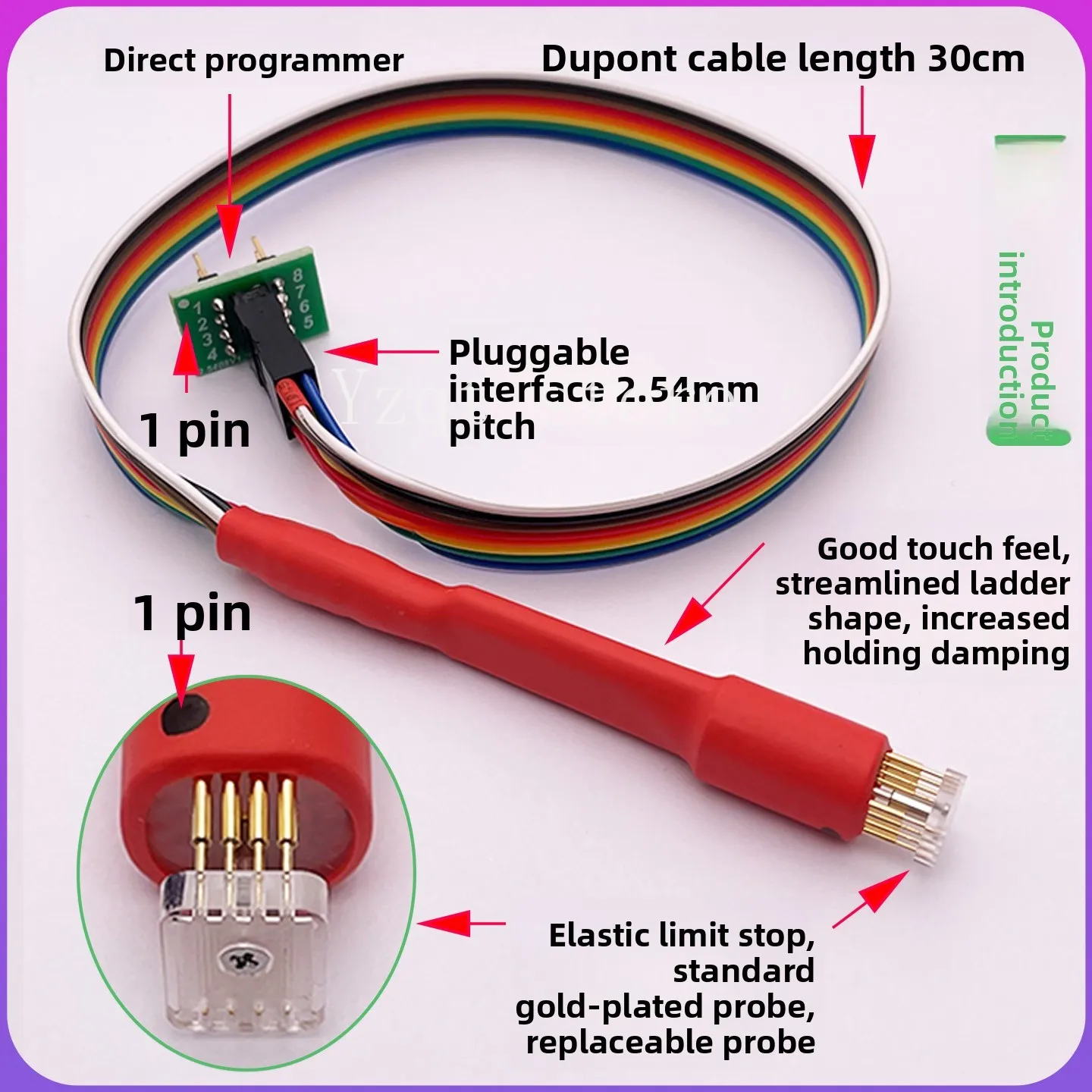 Notebook, desktop BIOS free disassembly burning clip reading and writing burning needle, octagonal spring needle SOP8 WSON8