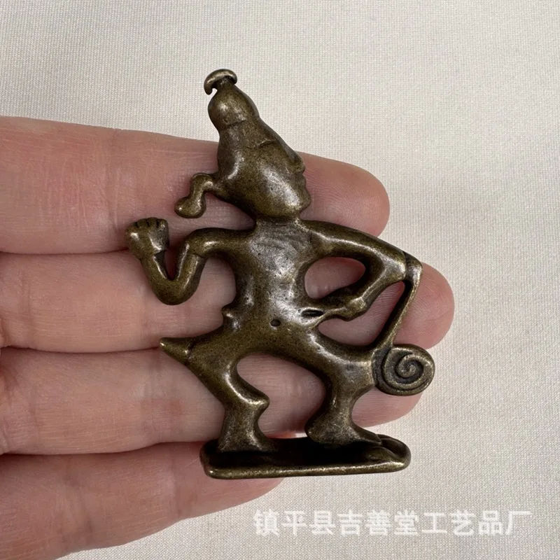 Fudo Myooh Buddha Statue Nepal Tibetan Brass Old Dao Tuo Jia Pendant Necklace Hanging Ornament Vintage Craft