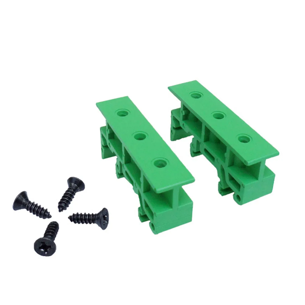 2Pcs PCB 25mm DIN Rail Mounting Adapter Circuit Board Bracket Holder Carrier Clips Control Board DIN35 C45 DIN Rail PCB Install