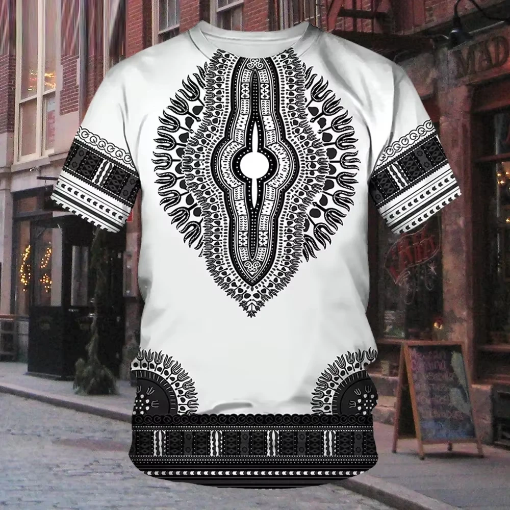 Newest Summer Men Clothing 3d Print Vintage African Style Men Streetwear T-Shirts Men Fashion Harajuku Casual Oversized T Shirt image 4
