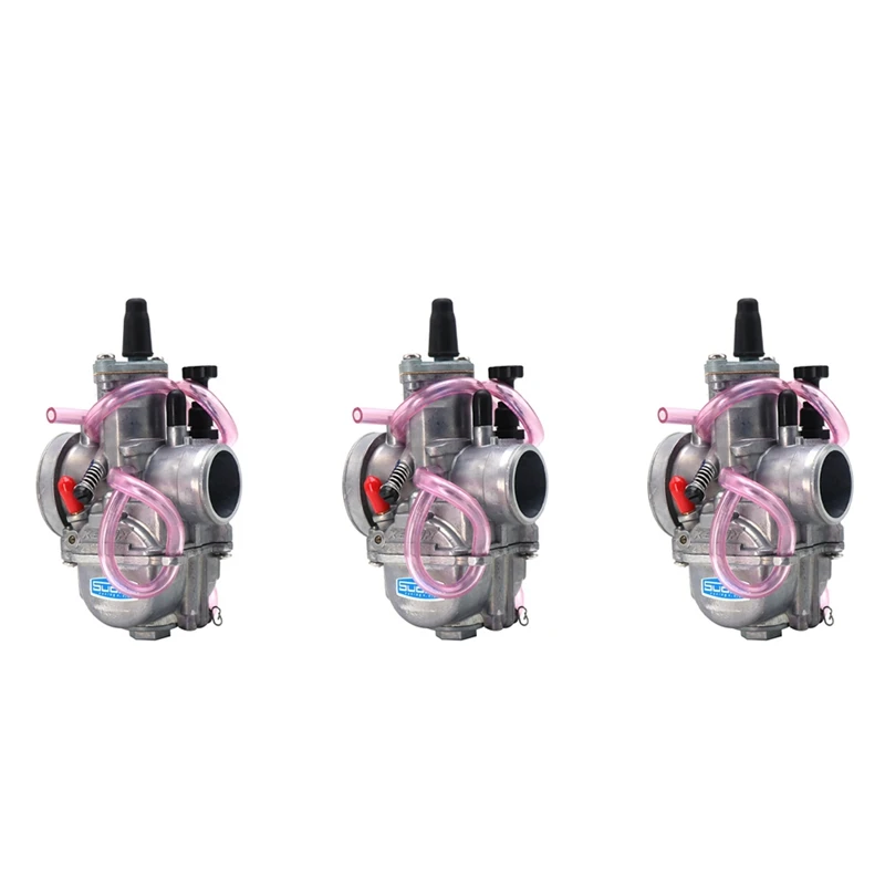 3Pcs 28Mm OKO PWK 28Mm Power Jet Carburetor Carb Flat Slide OKO28 For JOG DIO KR150 RTL250 For Yamaha Kawasaki Suzuki