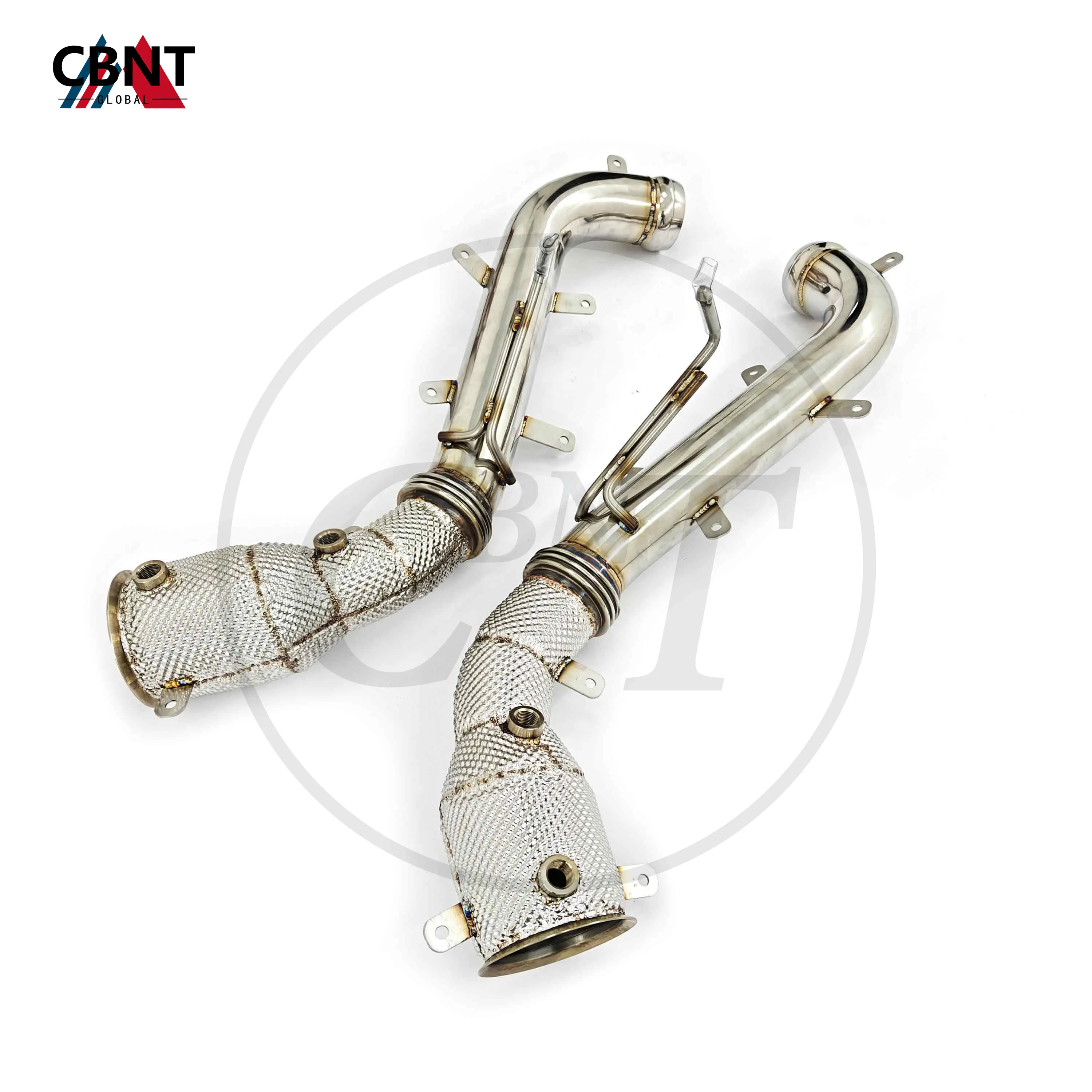 

CBNT Exhaust System High flow Catted/Catless Downpipe with Heat Shield SS304 Stainless Steel for McLaren 570S 650S 540C MP4-12C