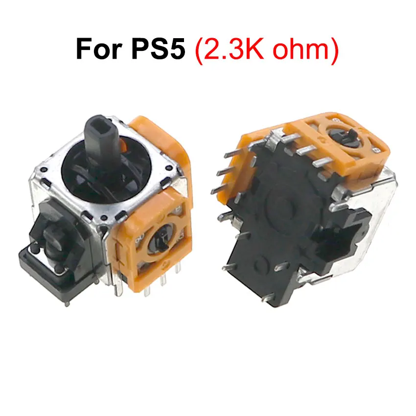 YuXi 2Pcs 3D Analog จอยสติ๊ก Grip Stick Repair Parts Sensor โมดูล Potentiometer สำหรับ Sony PS5 PS4 Pro Controller Gamepad