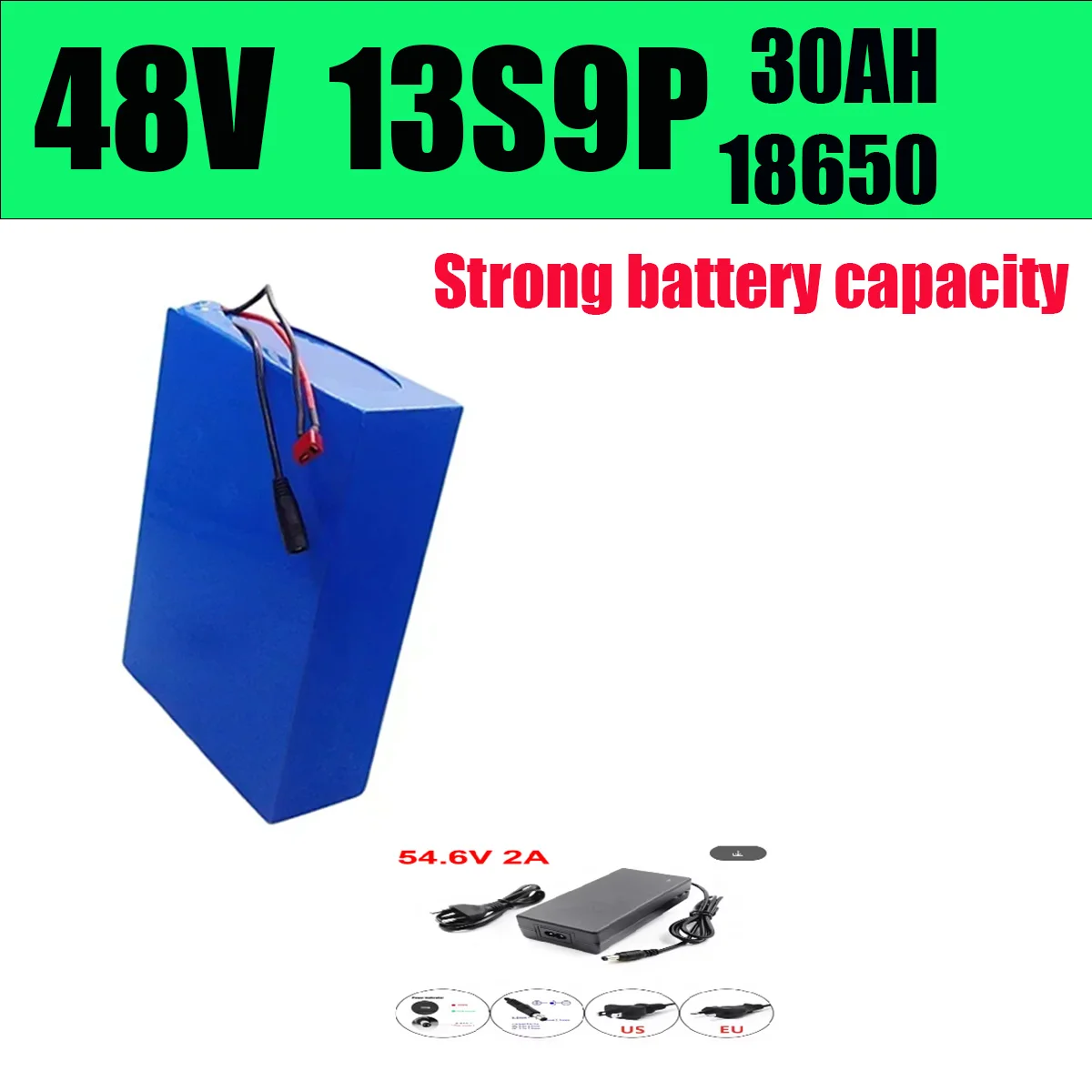 

48V 13S9P 18650 30ah nueva battery litio potencia capacidad completa battery de litio adecuada para 2000W forE3 Pro R3 R6