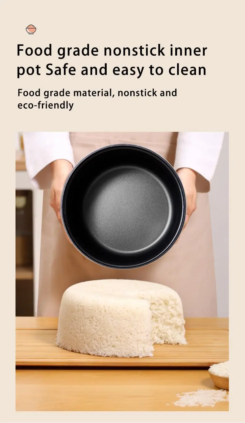 หม้อหุงข้าวพกพาขนาดเล็ก 2 ลิตร พร้อมถาดอบไอน้ํา 12V-24V - สีฟ้า