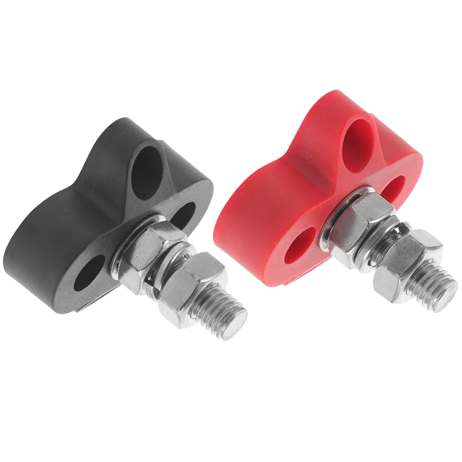 

2pcs Terminal Post Distribution Block Car Accessories Bus Bar For Boat Durable Wiring Color Coding