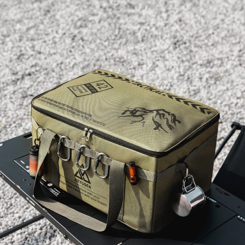 Backpack 30-42L Tactical Camping Storage Bag - Insulated Folding Box for Picnic, Tableware & Field Equipment Waterproof