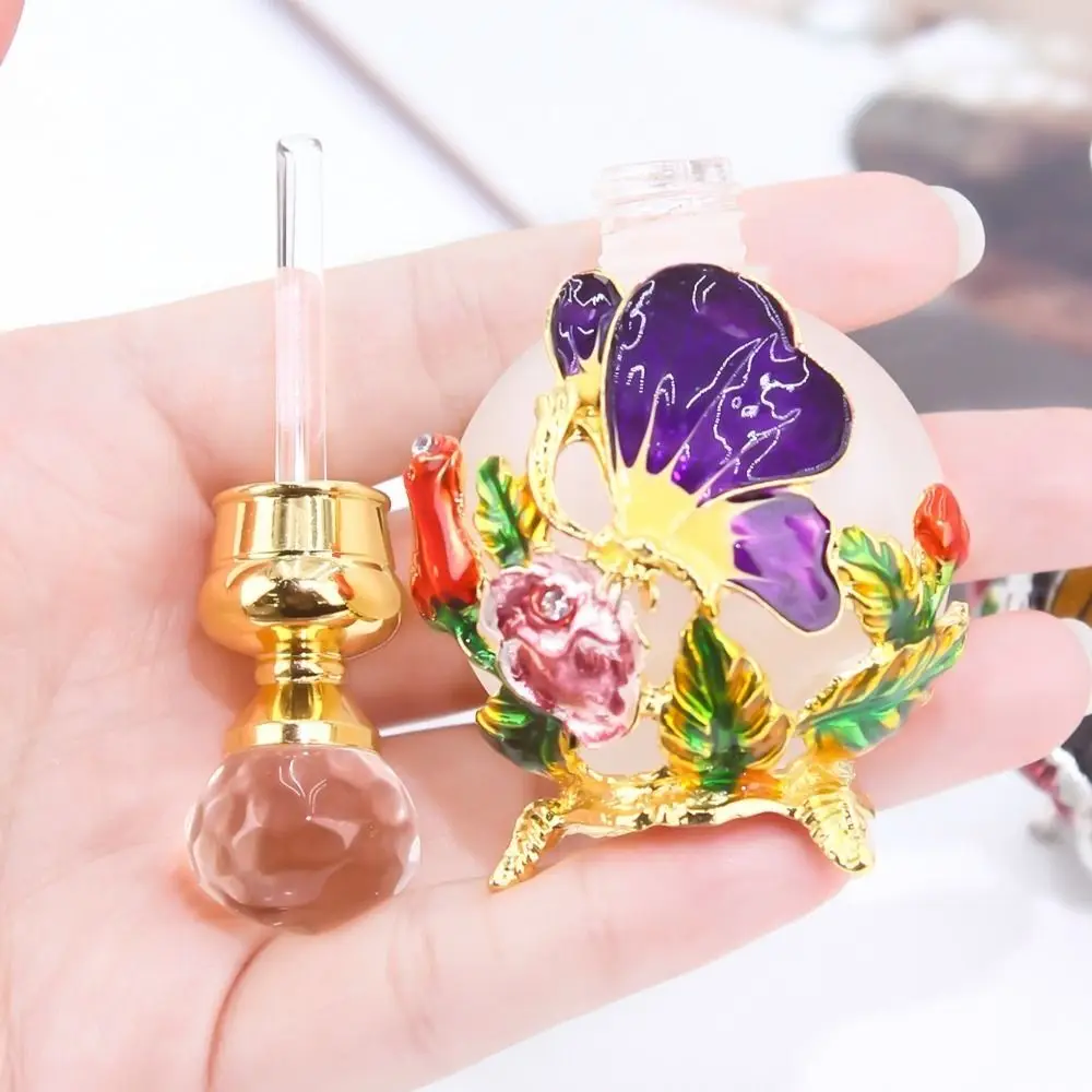 25ml Perfume Bottle Empty Antique Butterfly Essential Oil Bottle Butterfly Dubai Style Oil Dispenser Bottle Home Decoration