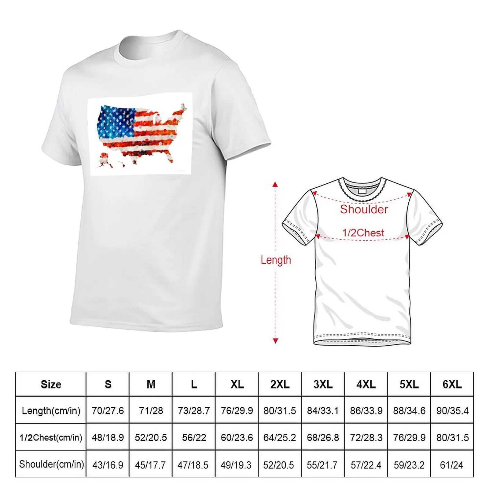United States Of America Map 23 - Sharon Cummings T-Shirt t shirts for man pack white g man t shirts for men T-Shirt