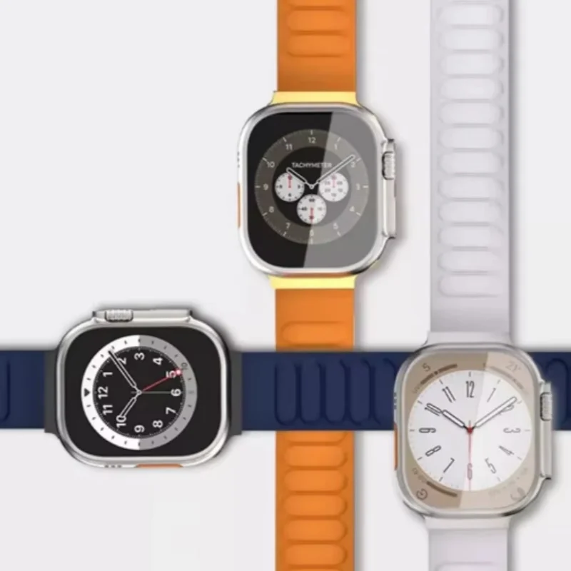 حزام من الجلد لساعة أبل باند 45 مللي متر 41 مللي متر 44 مللي متر 40 مللي متر 46 مللي متر 42 مللي متر 49 مللي متر سوار حلقة مغناطيسي لسلسلة iWatch 10 Ultra 2 Band