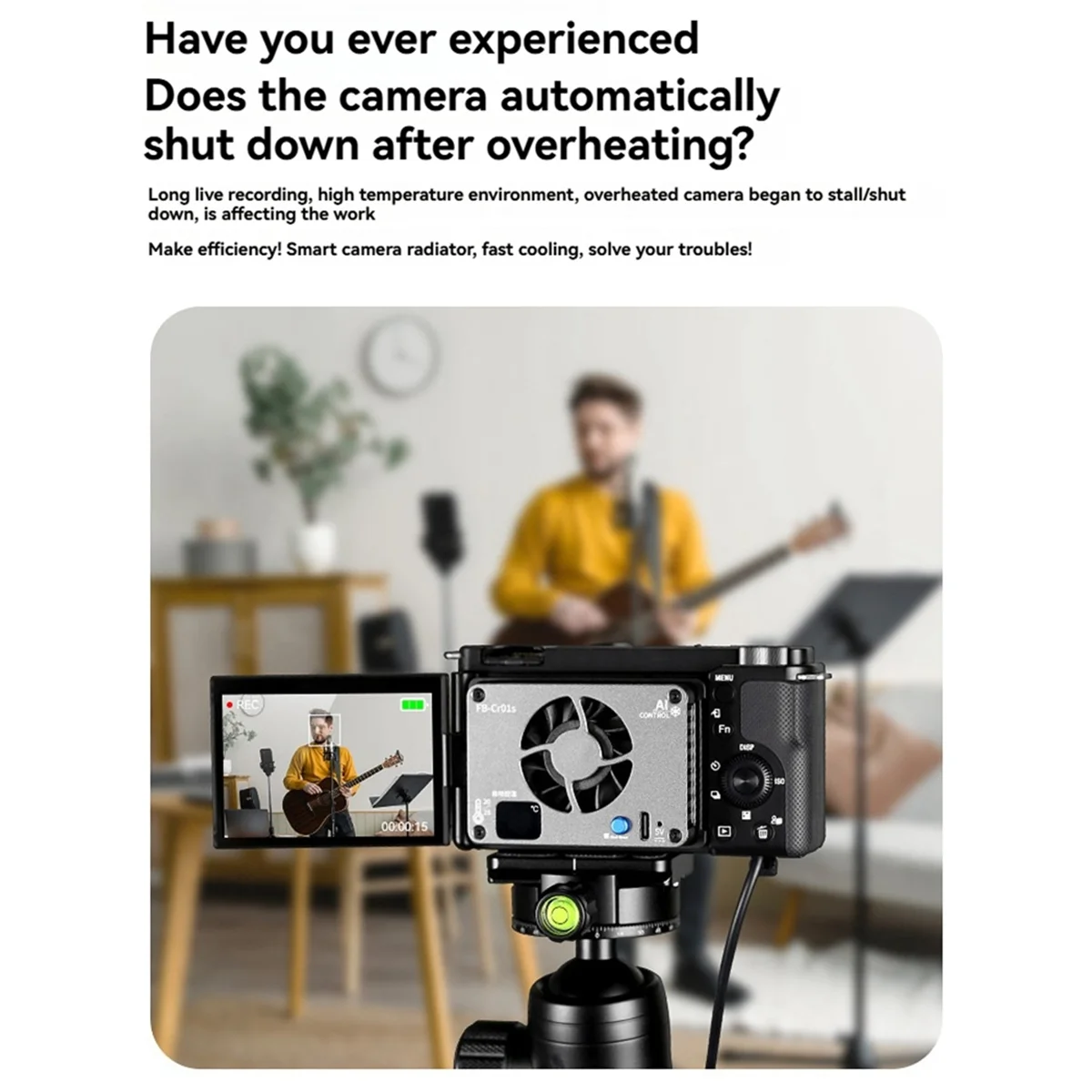 ABJZ -Cr01s カメラ冷却システム ヒートシンク冷却ファン ZV-E1 A7M4 A6700 R8 R7 R6 XT4用