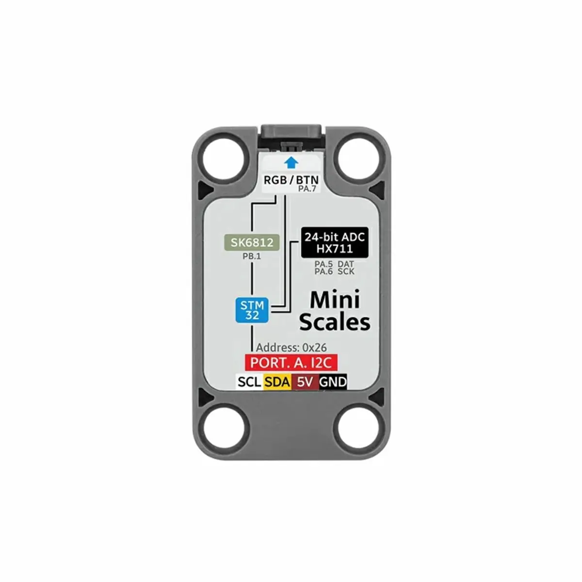 (A99Z] Official Mini Scales Unit (HX711) Weight Sensor Module Digital Load Cell for IoT Smart Measuring DIY Electronic