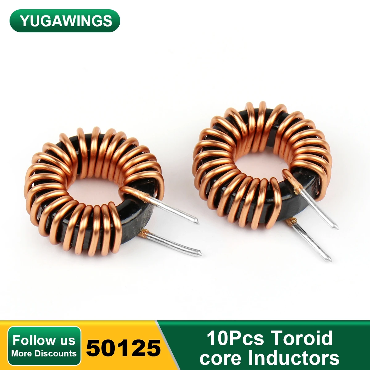 

10Pcs 50125 Toroid core Inductor Winding Magnetic Inductance 5A 2.5A 3A 4A 22uH 33uH 47uH 100uH 220uH 330uH Vertical Horizontal