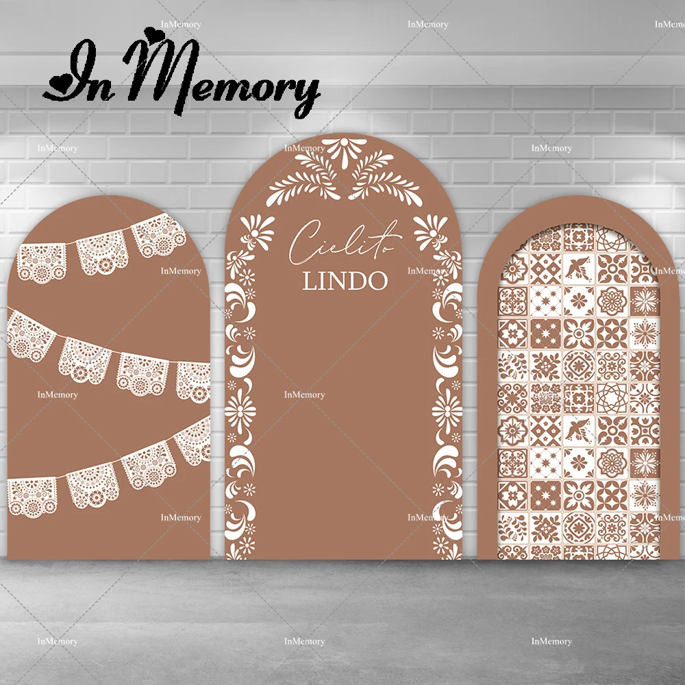 

Cielito Lindo Arch Backdrop Cover Brown Boho Style Wedding Party Bridal Shower Morocco Mediterranean Chiara Wall Backgrounds