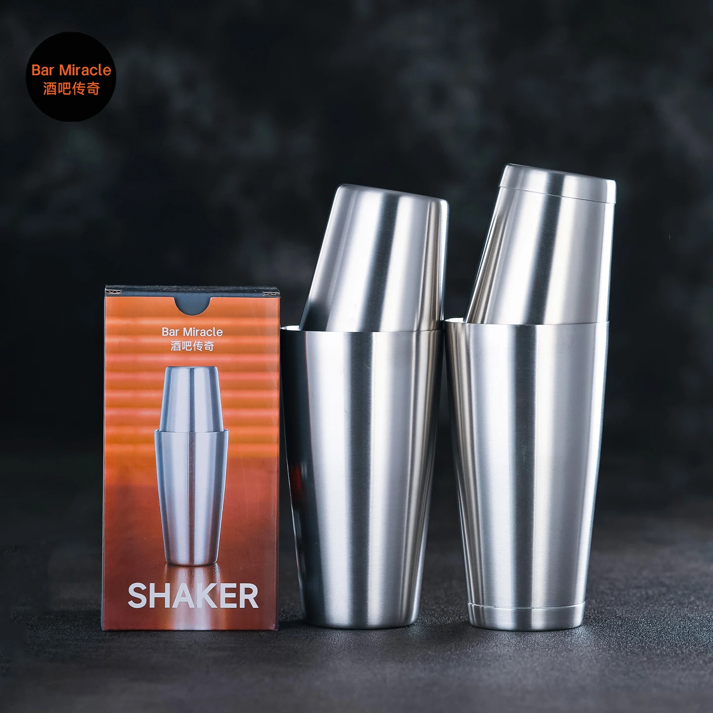 

Bar Cocktail Shaker Boston Shaker: 2-piece Set: 18oz Weighted & 25oz Weighted Professional Bartender Cocktail Shaker-